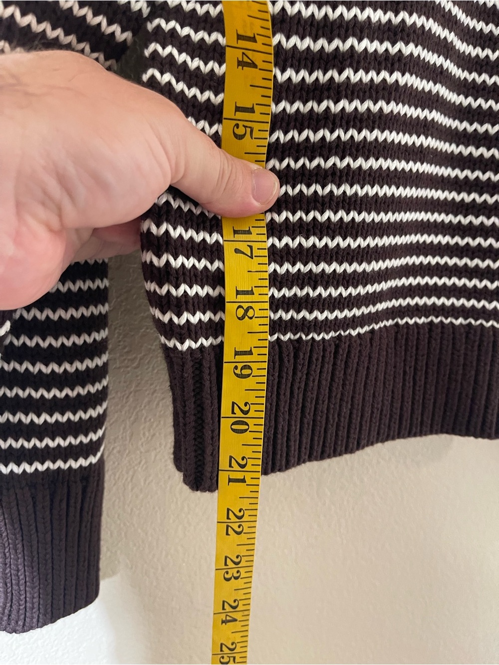 pistola Brown and Cream Striped Crewneck Sweater - Picture 7 of 7
